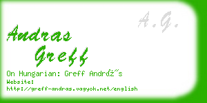 andras greff business card